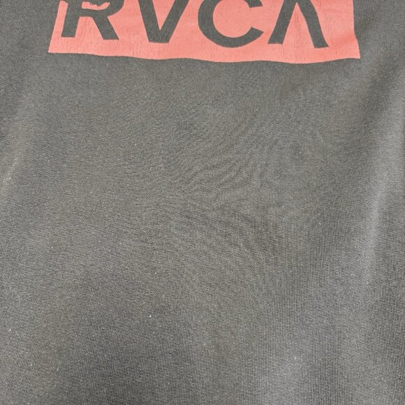 RVCA Hoodie Sweatshirt Mens Medium Faded Black Surf Skate - Picture 11 of 16